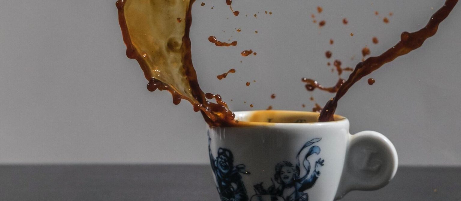 Image of coffee splattering out of a cup - Fool me once – shame I won’t be visiting your website again