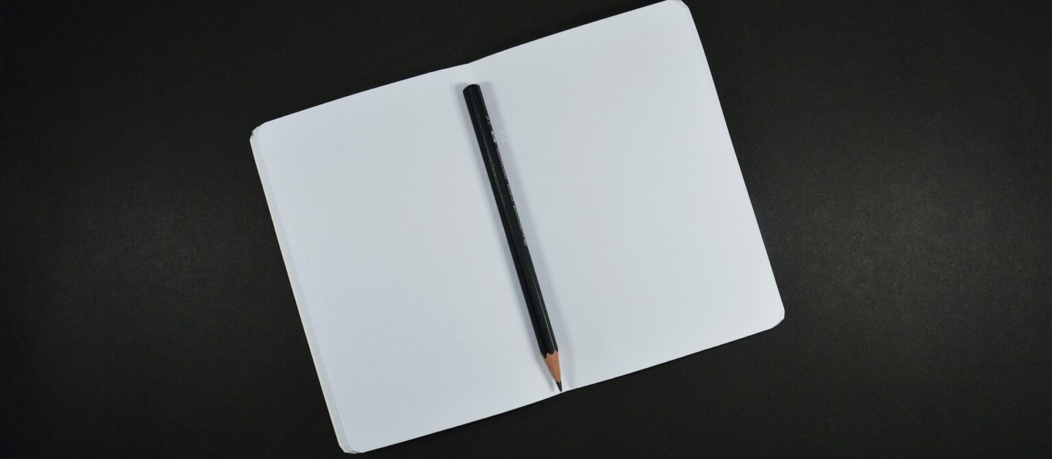 An empty page represents being out of content marketing inspiration.