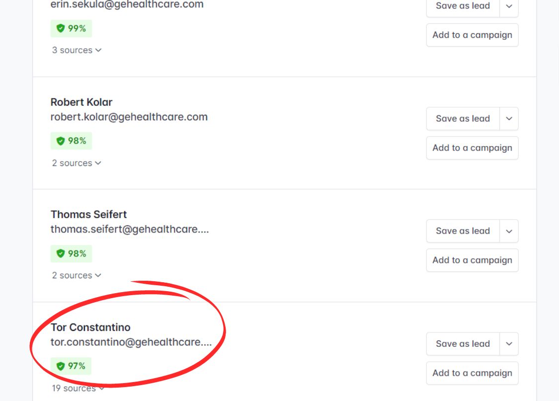 A Hunter.io screenshot shows how easy it is to find the right email structure for a subject expert.