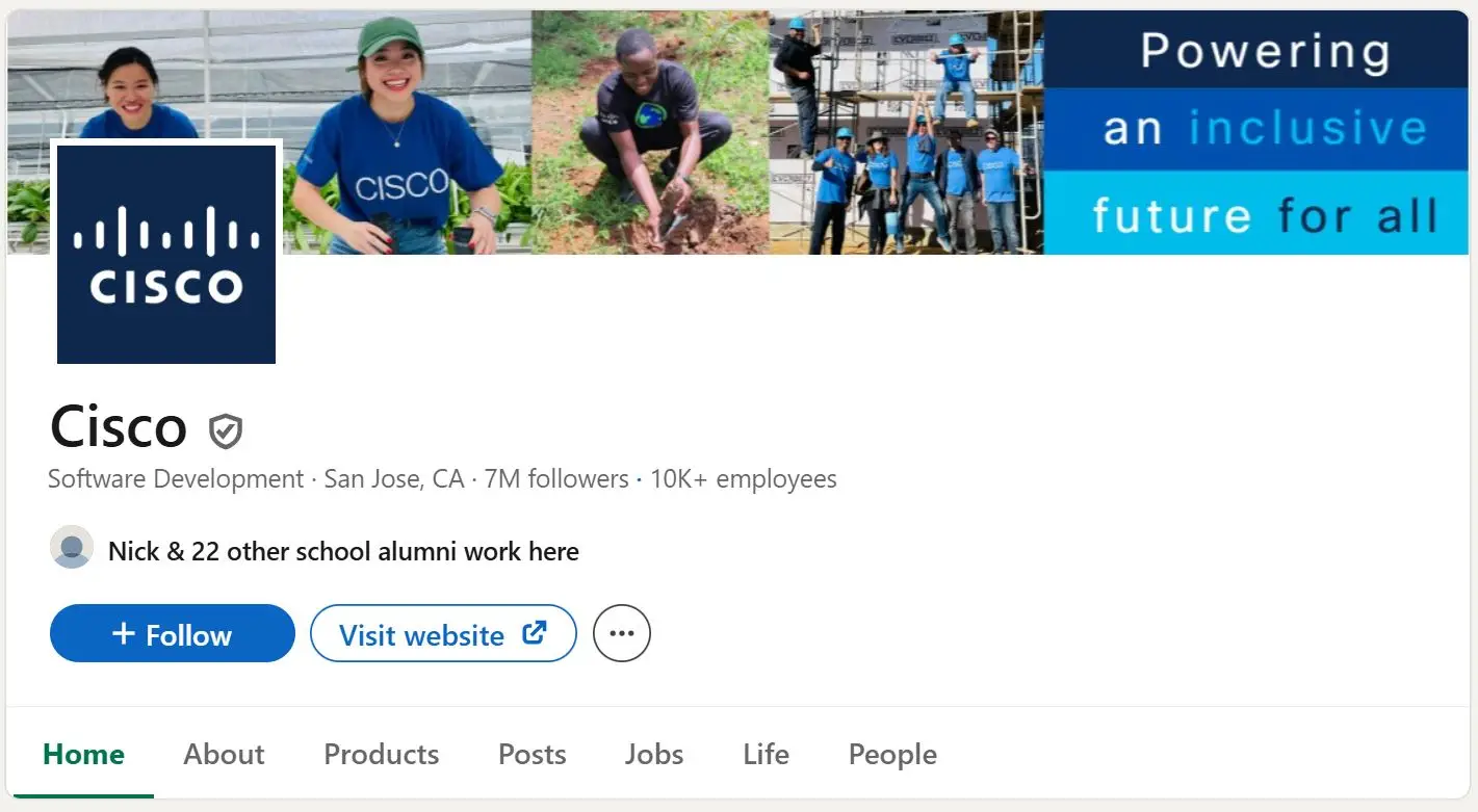 A screenshot from Cisco's B2B LinkedIn page underscores the platform's dominance.