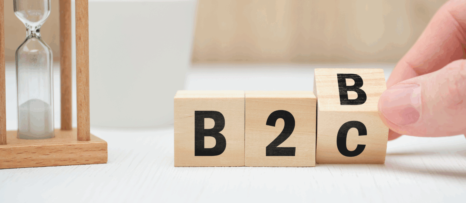 B2B2C tiles represent how B2B brands can learn from consumer brands' marketing and storytelling stratgies.