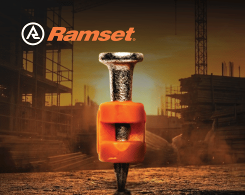 Heroic Ramset T4058SM Pin set on construction background