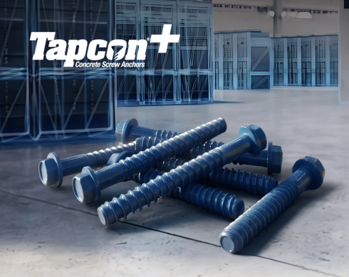 Tapcon+ anchors in a data center environment